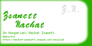 zsanett machat business card